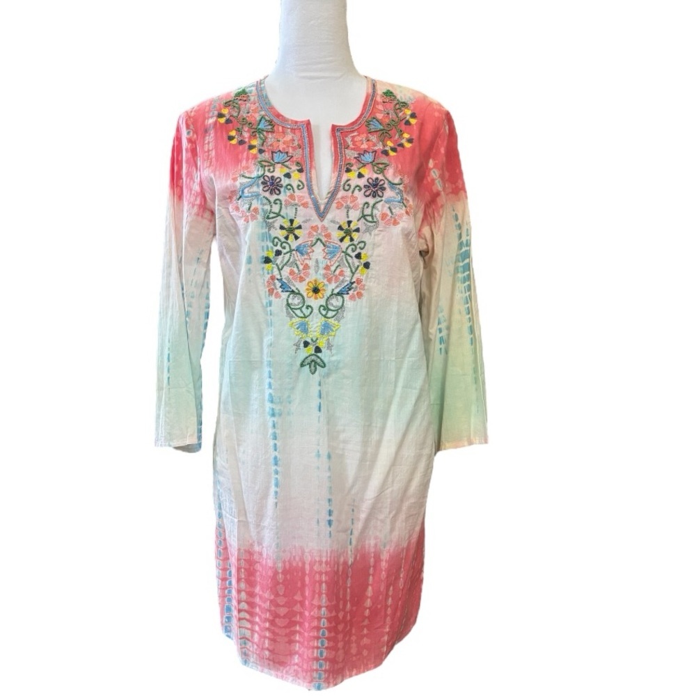 SUNDANCE ‘Dreaming in Color’ Embroidered Beaded Swim/Beach Cover Up Dress (M) - Picture 2 of 9